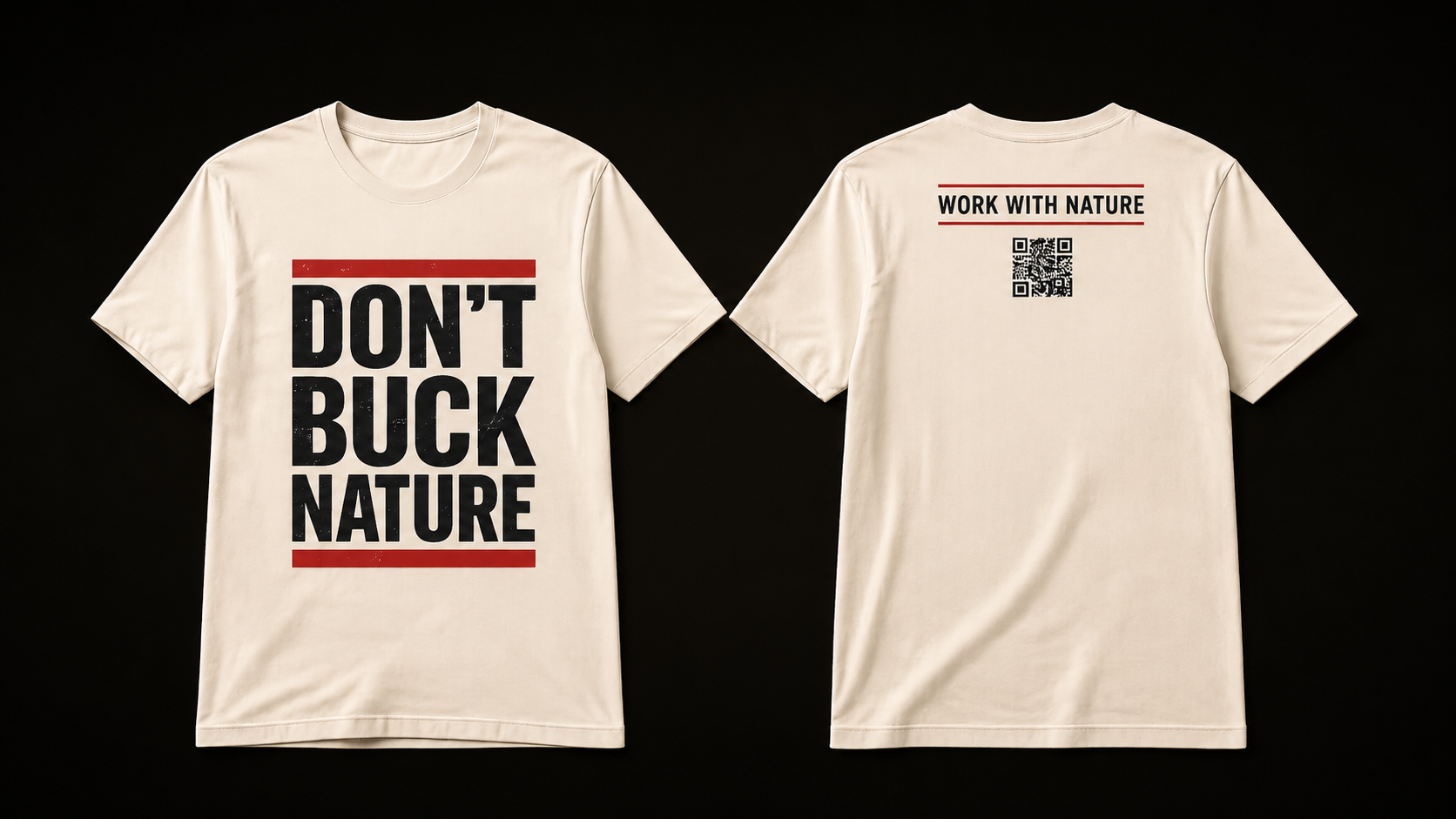Don’t Buck Nature shirt shown from the front and back